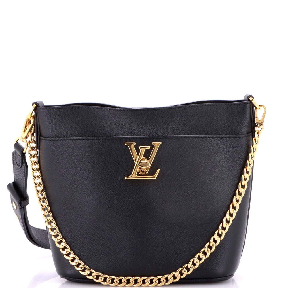 Louis Vuitton Lock and Walk Bucket Bag Leather